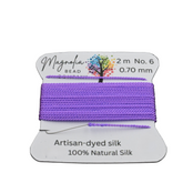 Retro Fluorescent Purple Griffin Silk Cord – Hand-Dyed Thread for Knotting, Jewelry Making, Pendant Stringing